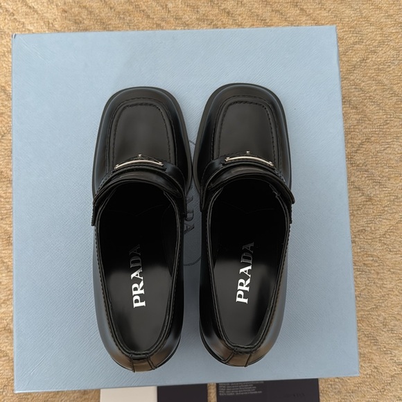 Prada Chocolate Flow Leather Loafer size 37 - Picture 6 of 6